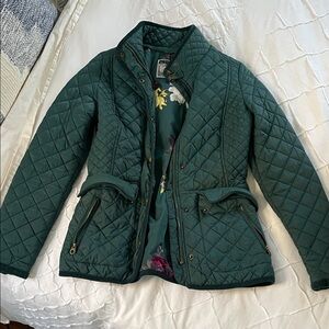 Joules Dark Green Quilted Puffer Jacket